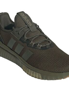 adidas men’s Kaptir Lace up sneakers Green Knit/leather sneakers, Size 8